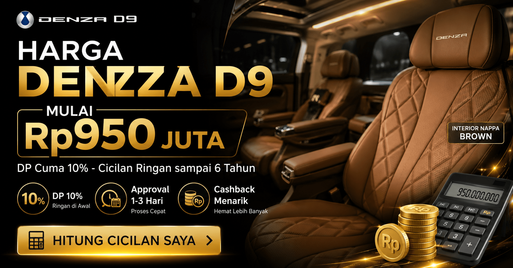 harga dan simulasi kredit denza d9